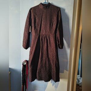 NWT Mother Of Pearl Silk Etienne High Neck Burgundy Dress 8 US